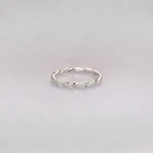 0.09CTW Lab Grown Diamond Twisted Wedding Band