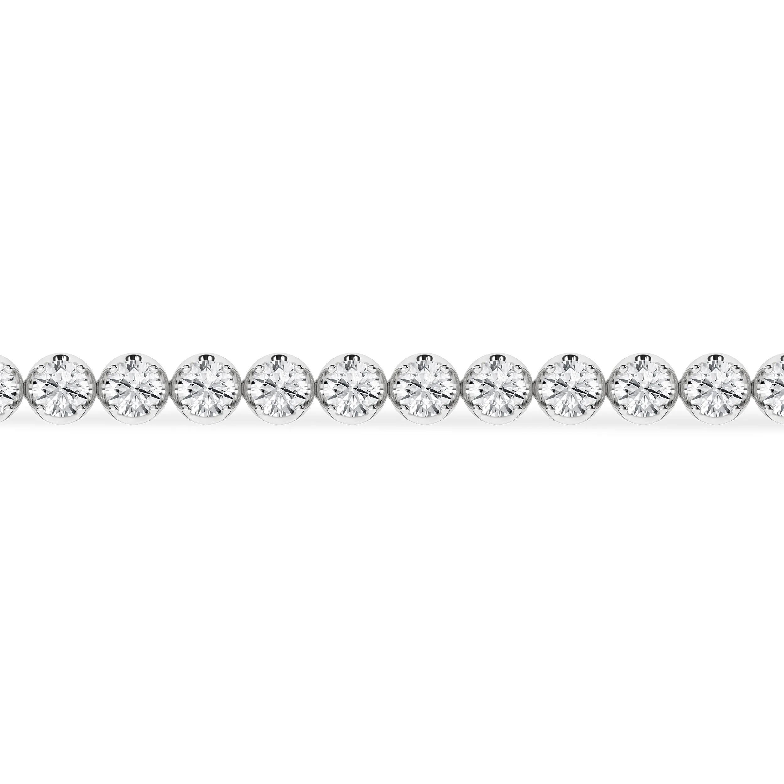 14K White Gold 5ctw Lab Grown Diamond Tennis Bracelet