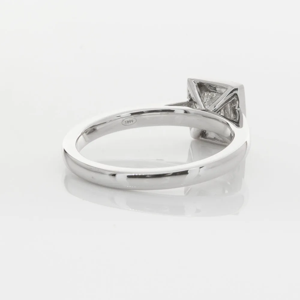 18ct White Gold .52ct Princess Cut Diamond Windsor Ring