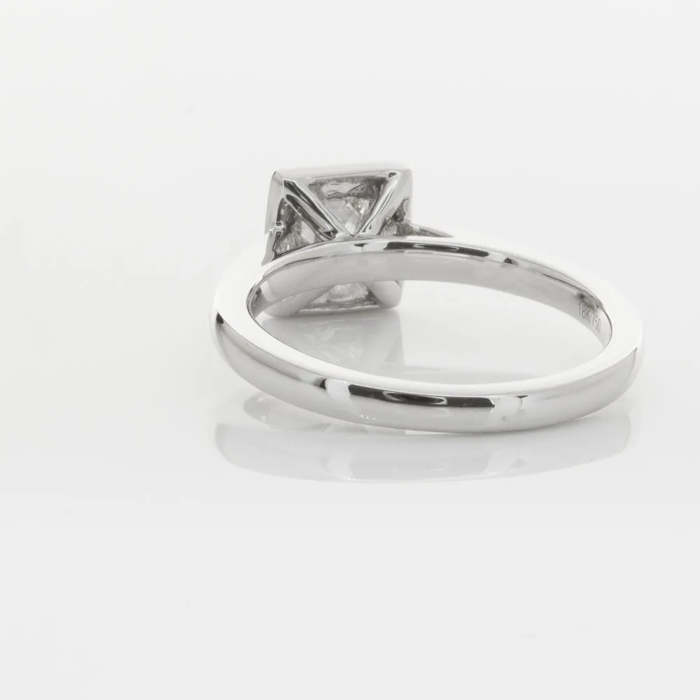 18ct White Gold .52ct Princess Cut Diamond Windsor Ring