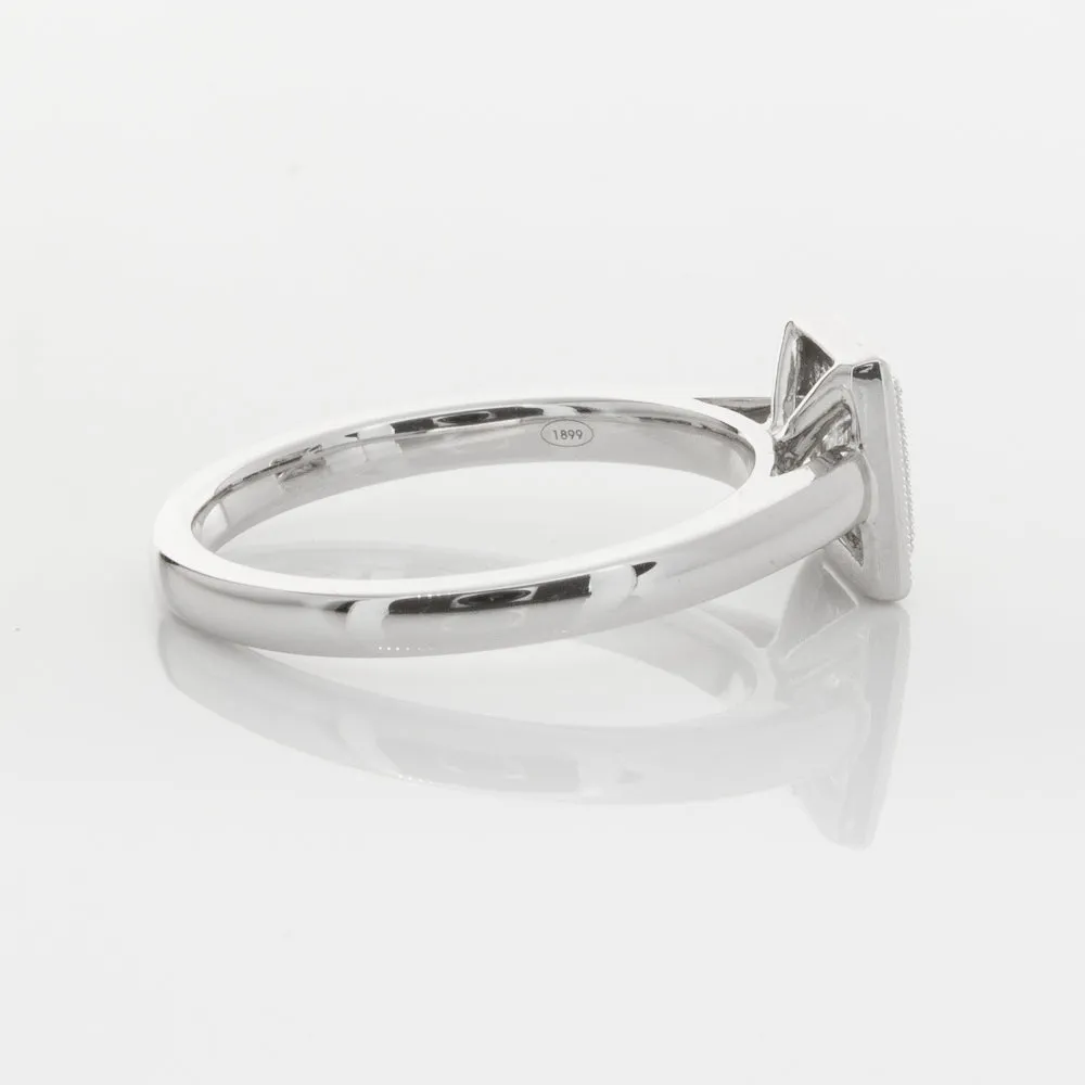 18ct White Gold .52ct Princess Cut Diamond Windsor Ring