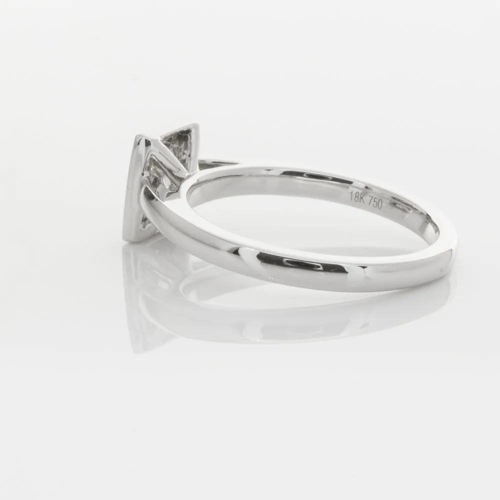 18ct White Gold .52ct Princess Cut Diamond Windsor Ring