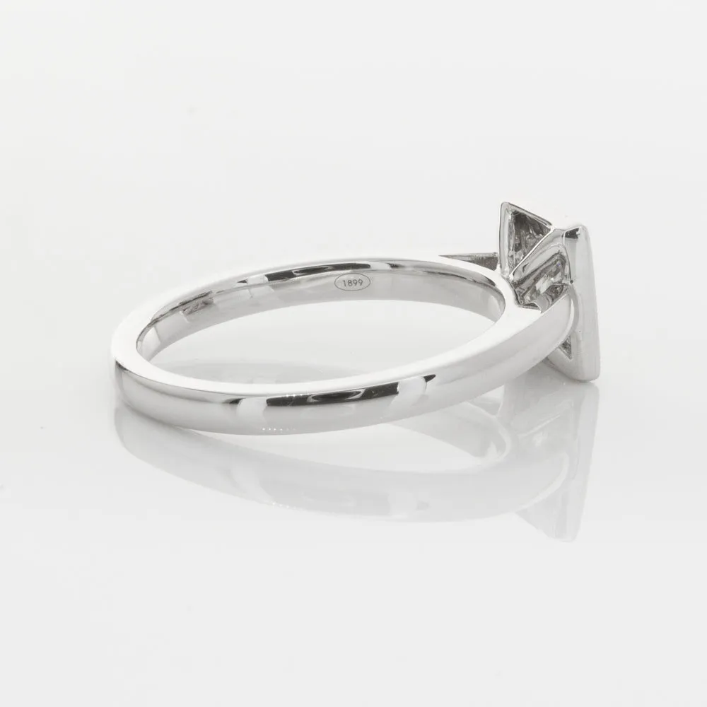 18ct White Gold .52ct Princess Cut Diamond Windsor Ring