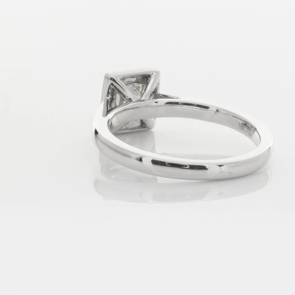 18ct White Gold .52ct Princess Cut Diamond Windsor Ring