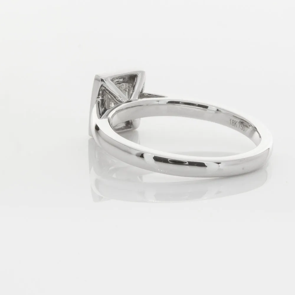 18ct White Gold .52ct Princess Cut Diamond Windsor Ring