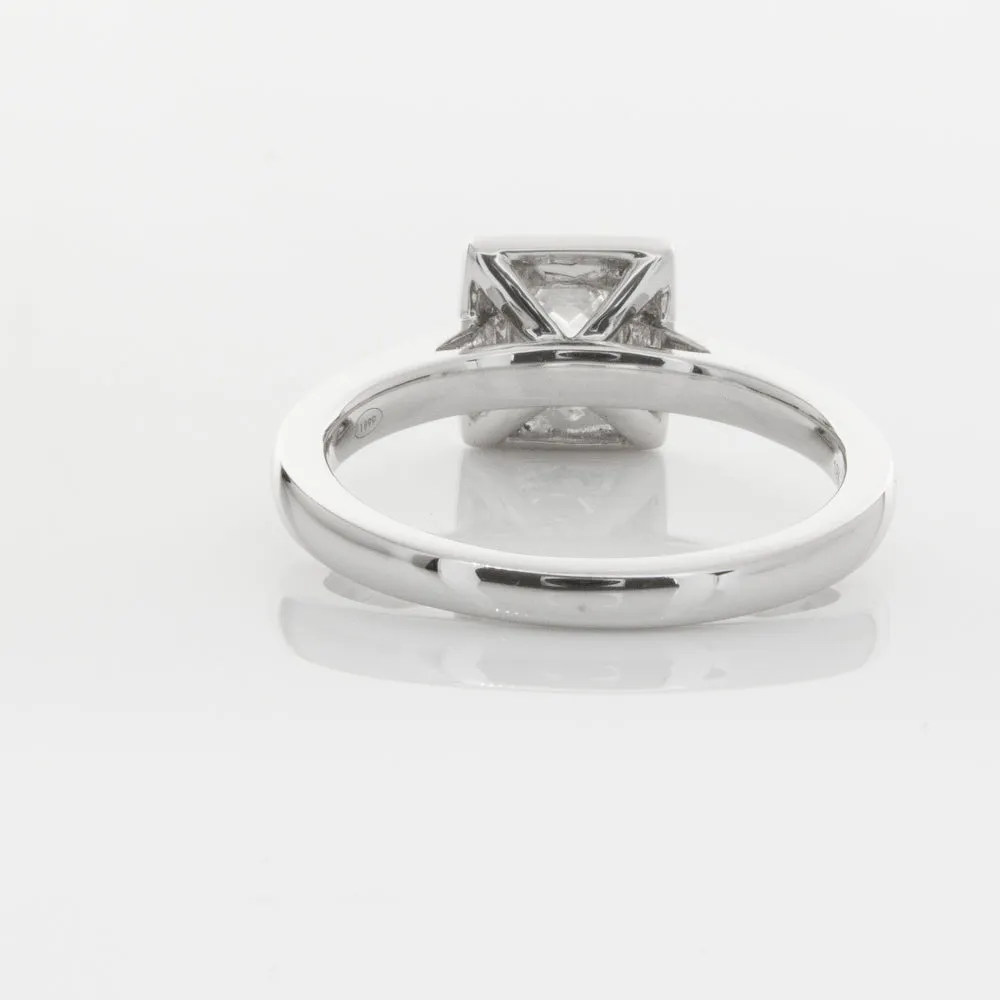 18ct White Gold .52ct Princess Cut Diamond Windsor Ring