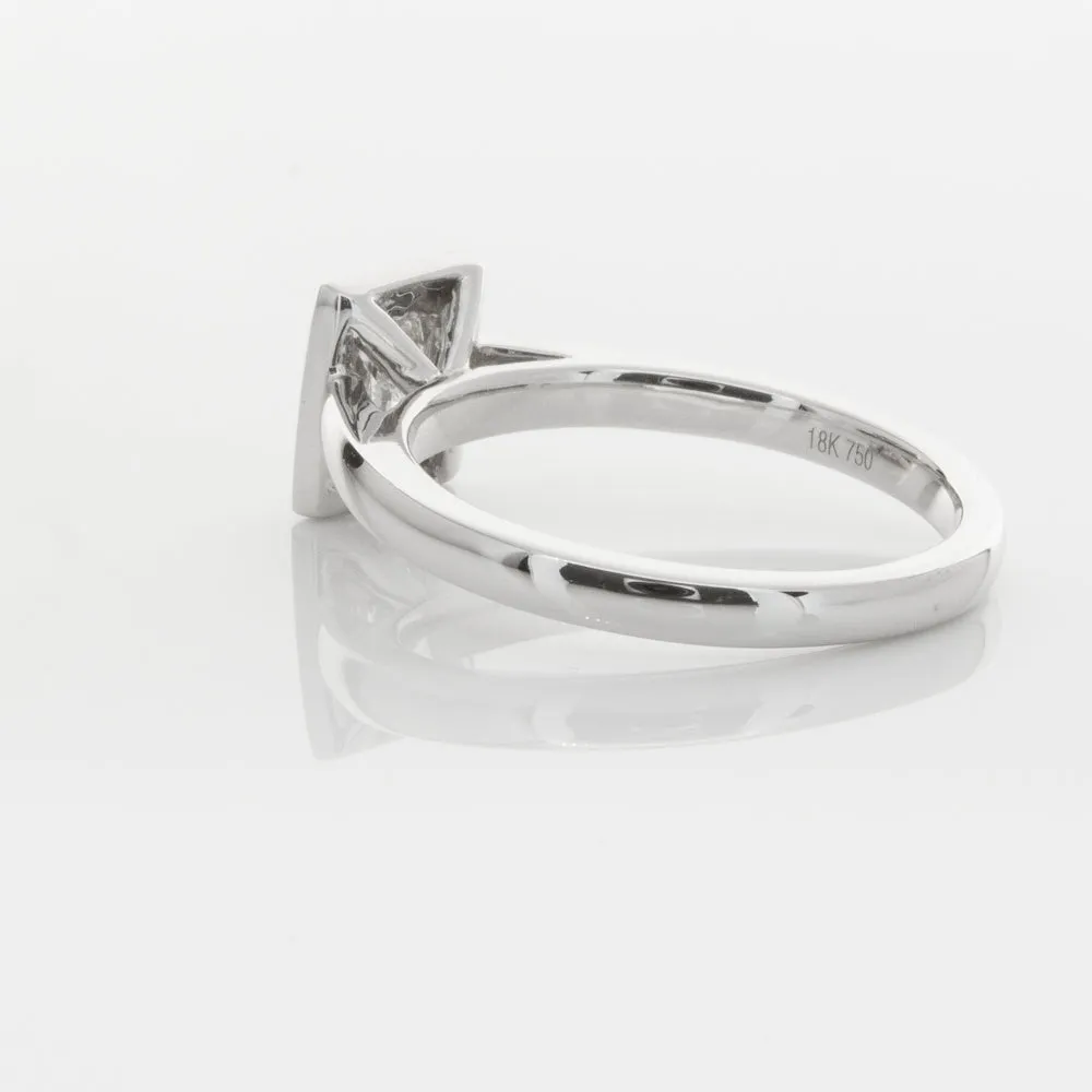 18ct White Gold .52ct Princess Cut Diamond Windsor Ring