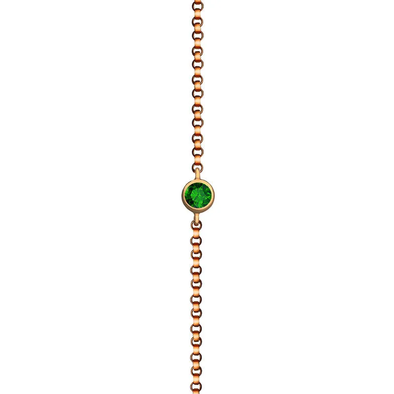 18k Gold May Birthstone Emerald Bracelet