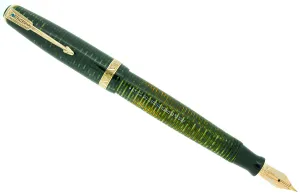 1944 PARKER EMERALD PEARL VACUMATIC FOUNTAIN PEN RESTORED GORGEOUS COLOR