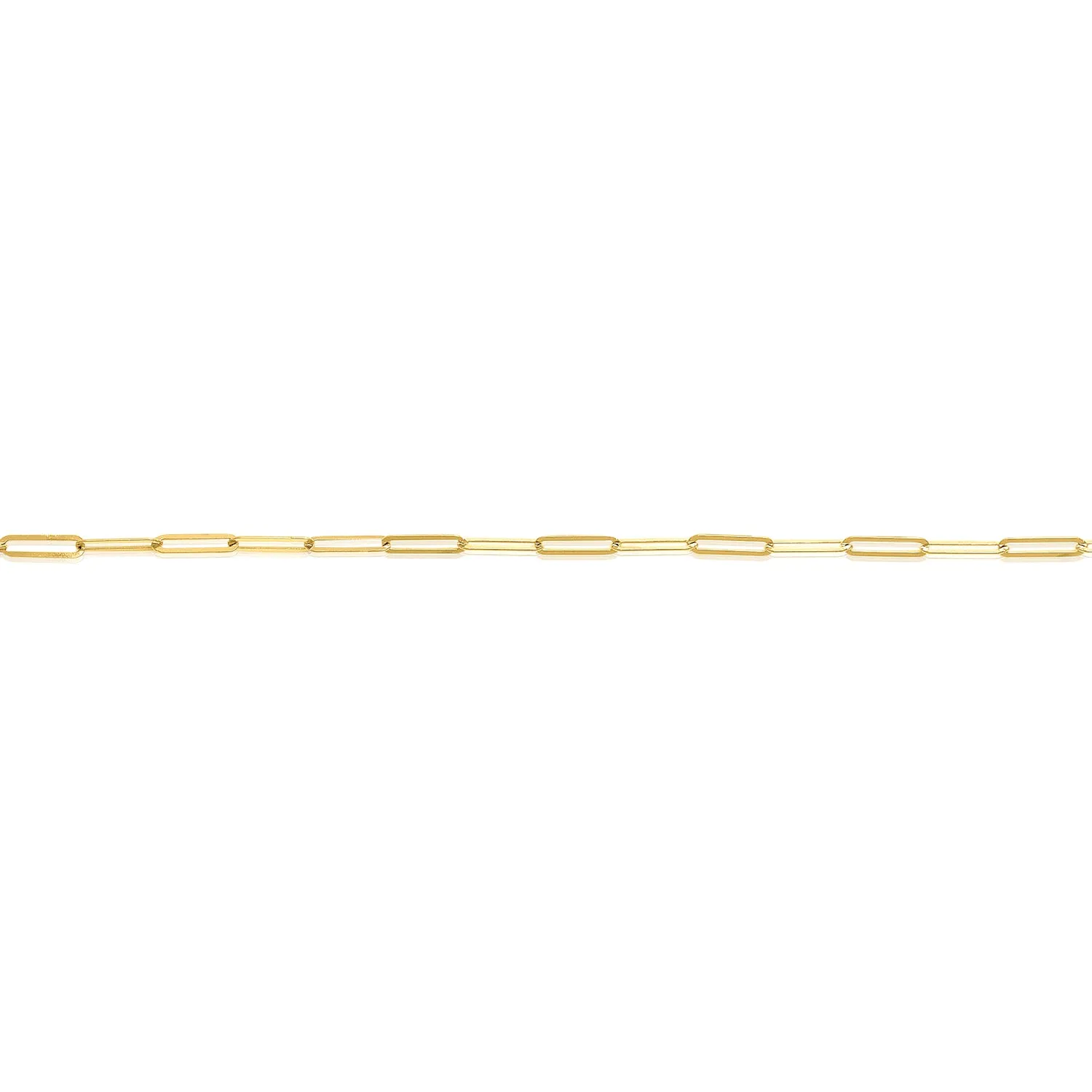 9ct Yellow Gold 19cm Paperclip Bracelet