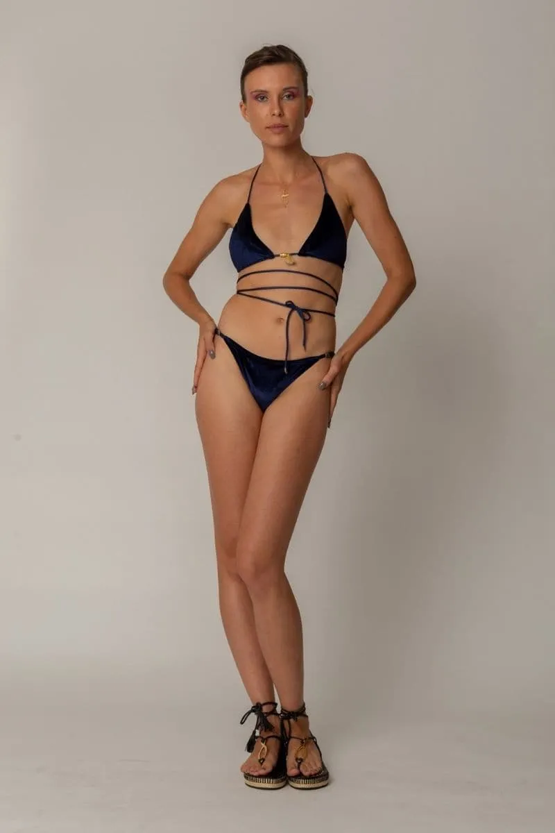 ALEXA VELVET NAVY BIKINI