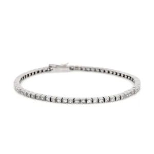 Art Deco Inspired Diamond Platinum Tennis Bracelet