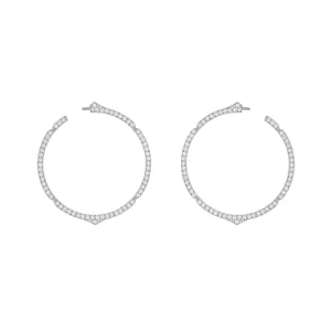 Aura - White Gold Diamond Hoops