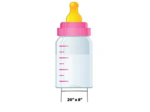 Baby Bottle Icon Yard Sign - Pink