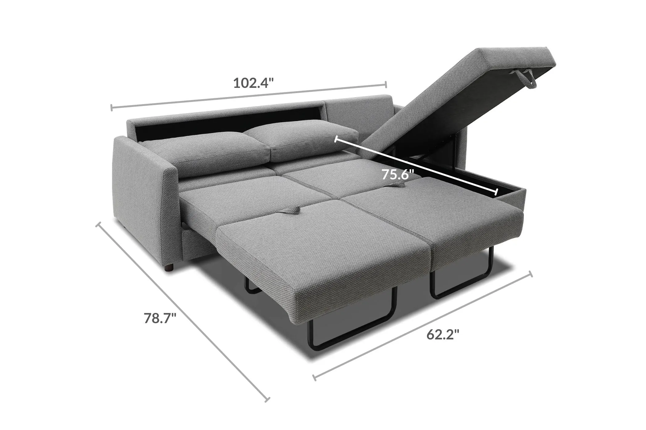 Bergen Sofa Bed - Open Box -  Emerald Green