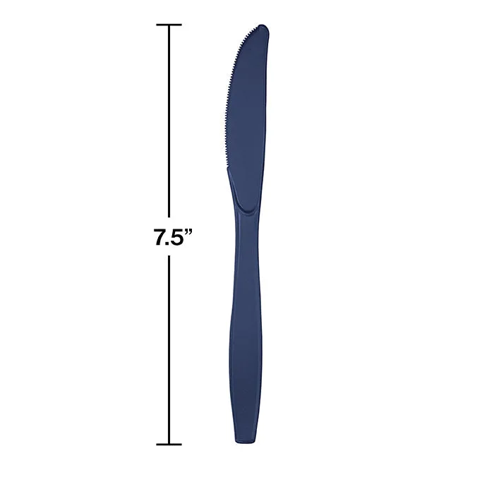 Bulk Navy Plastic Knives (288 per Case)