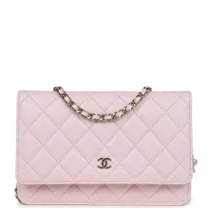 Chanel Classic Wallet on Chain WOC Light Pink Caviar Gold Hardware