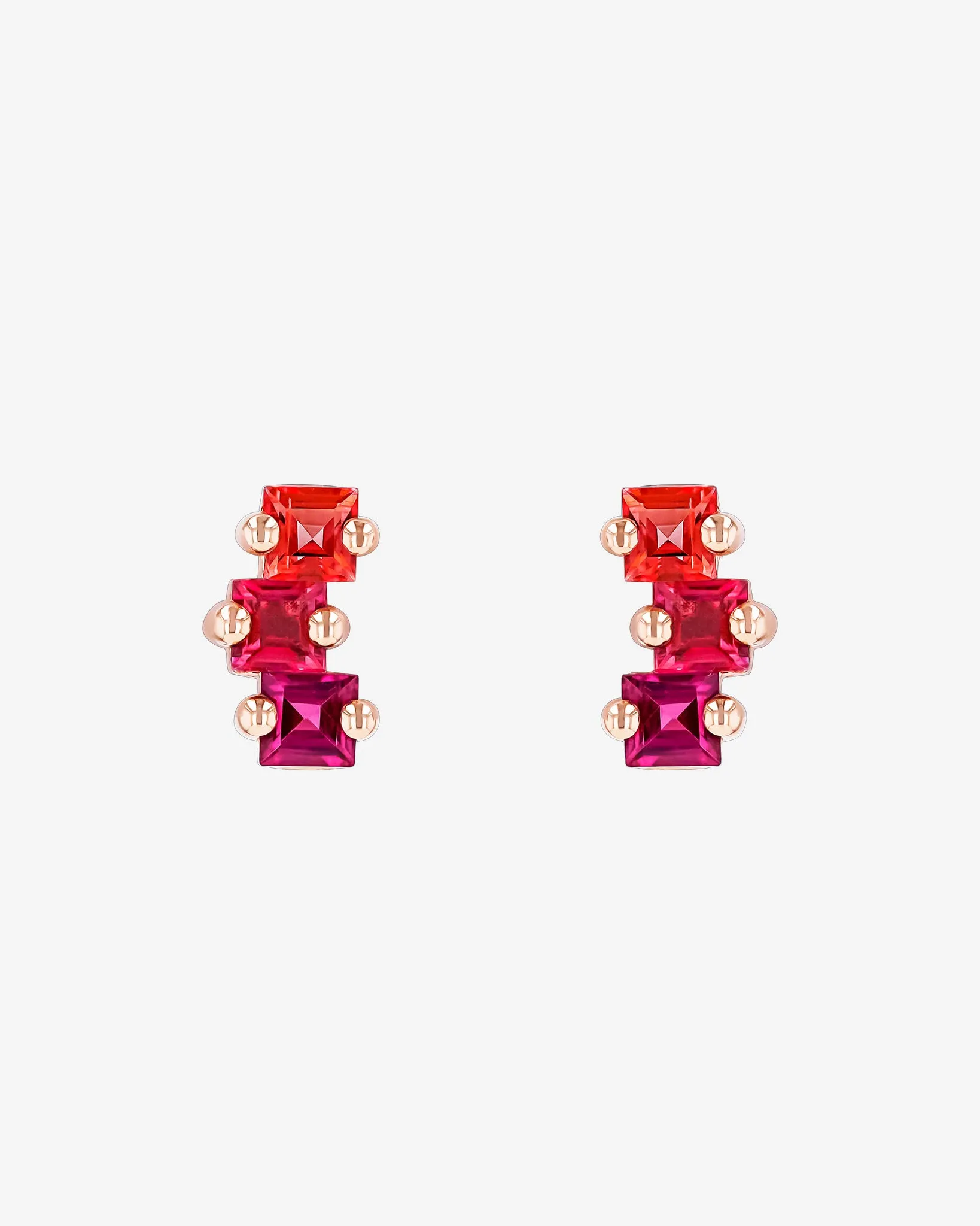 Cierra Red Ombre Midi Studs