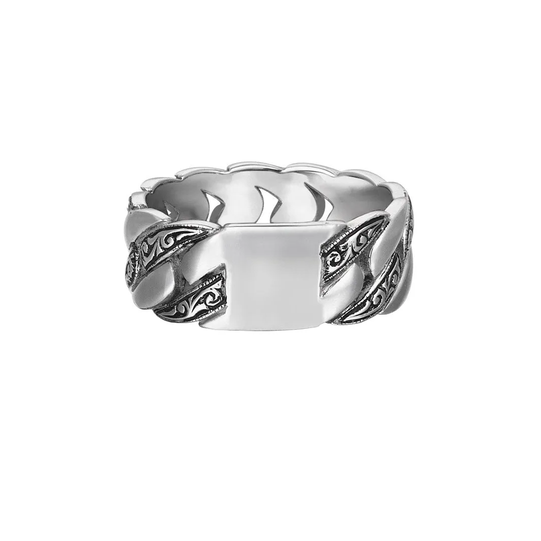 Classic Chain Ring  - Solid Silver