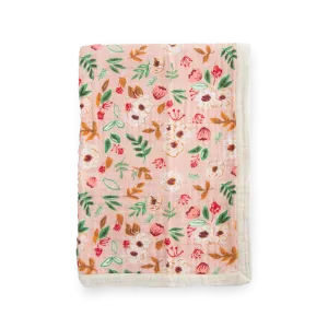 Cotton Muslin Baby Quilt - Vintage Floral