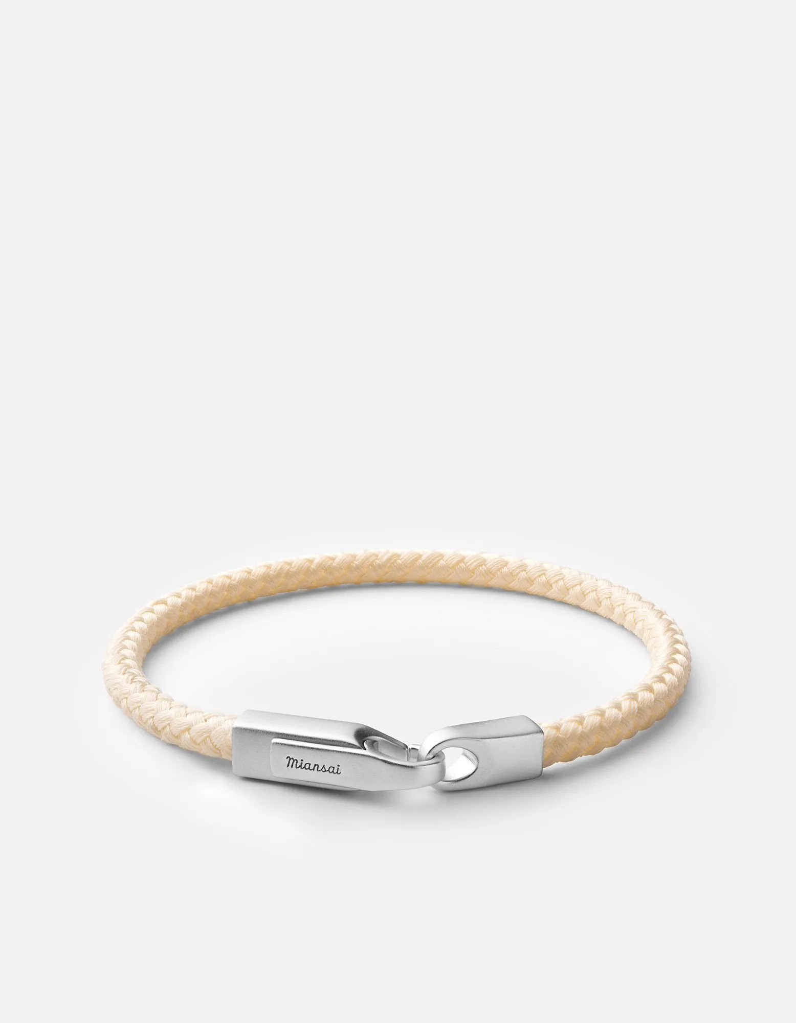 Crew Rope Bracelet, Matte Silver