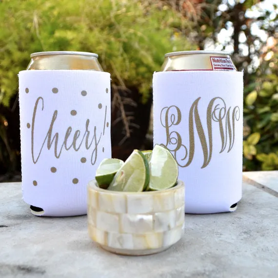 Custom Printed Wedding Can Coolers