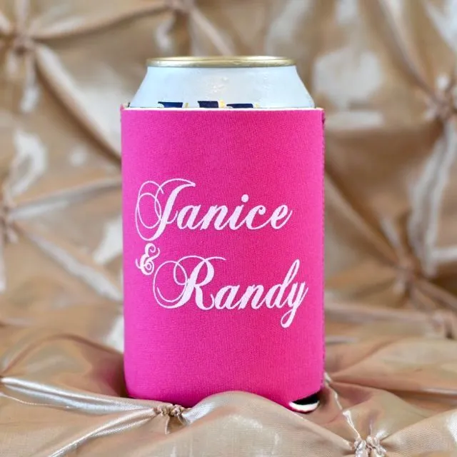 Custom Printed Wedding Can Coolers