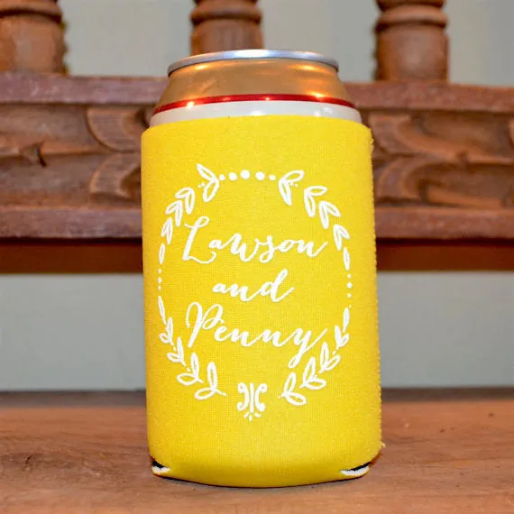 Custom Printed Wedding Can Coolers