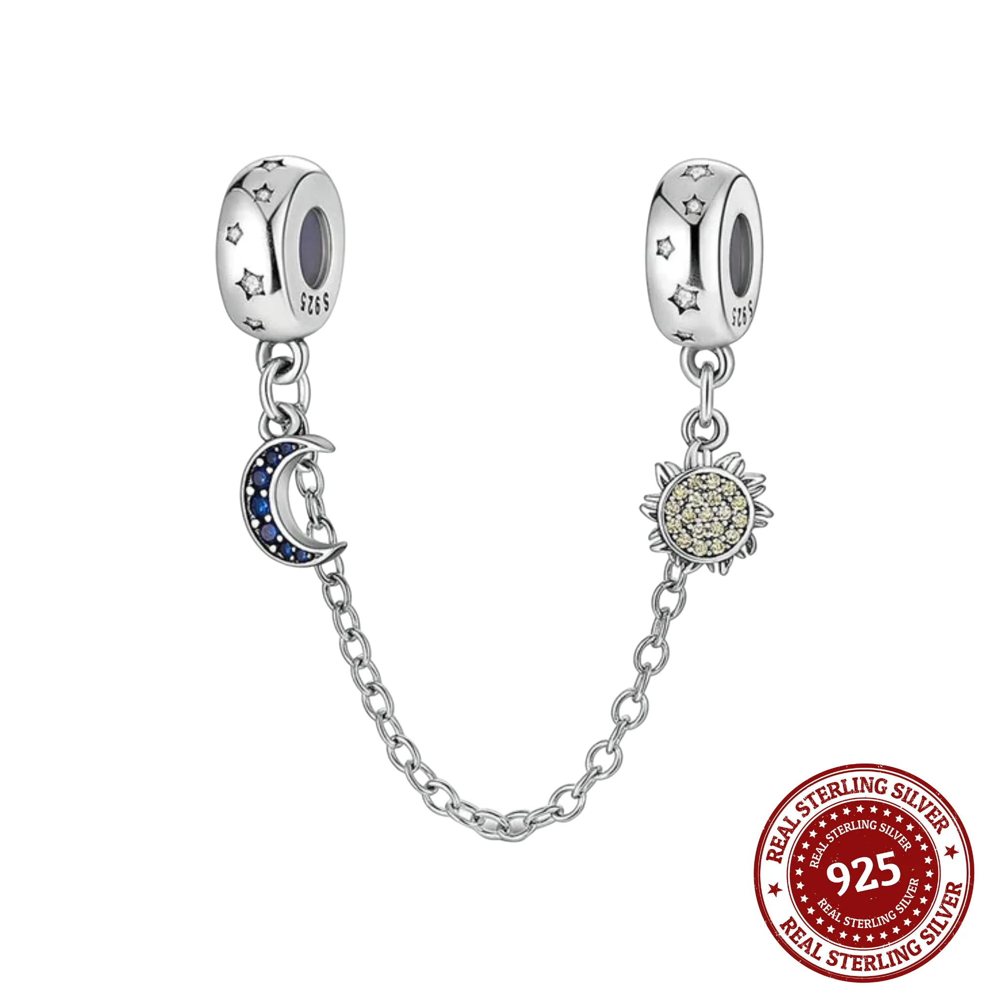 Dangle Moon and Sun Safety Charm