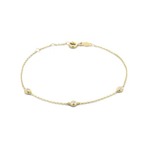 De la Paix Alfie 14 karat gold bracelet with diamond 0.12 carat