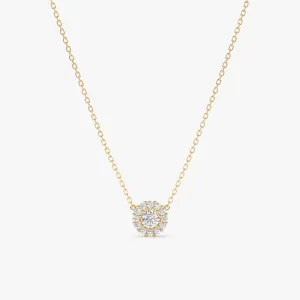 Diamond Halo Pendant Necklace, Accorsa