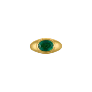 Emerald Faceted Roz Ring