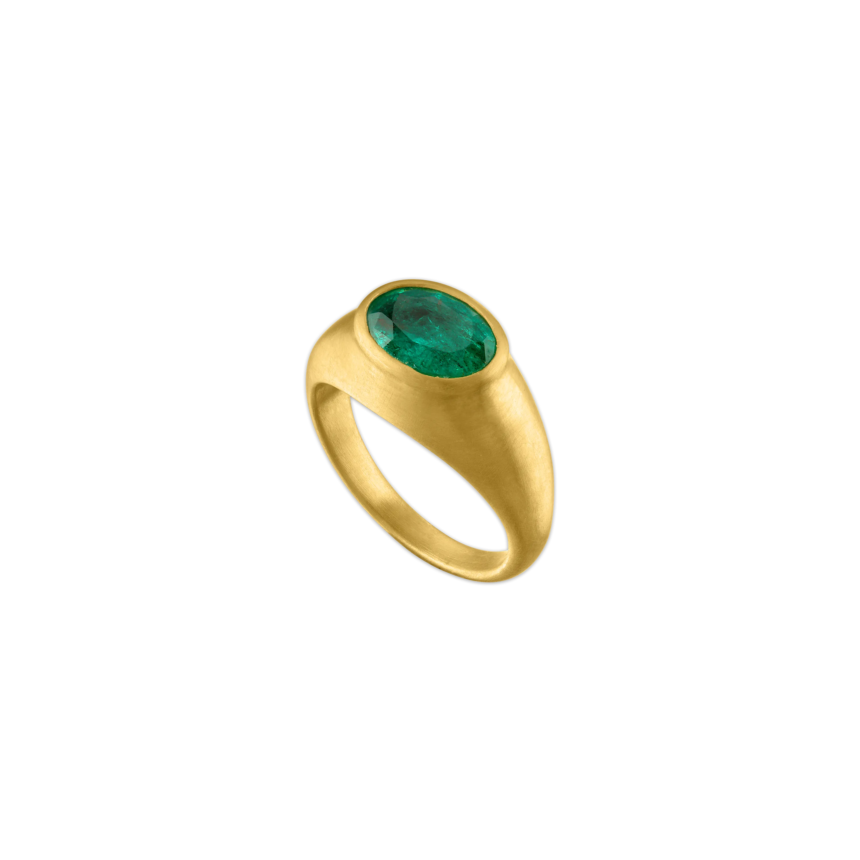 Emerald Faceted Roz Ring