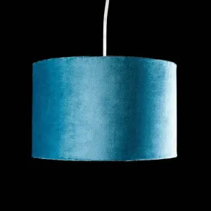 Forli Teal Velvet Light Shade - 28cm