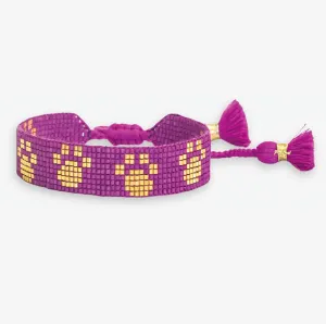 Gabby Paw Prints Beaded Bracelet | Ink   Alloy