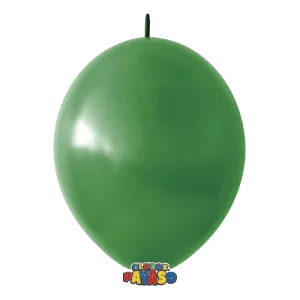 Globos Payaso Linking 12in Balloon Deco Translucid Emeral Green 50ct