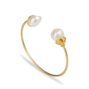 Gold Baroque Pearl Bracelet