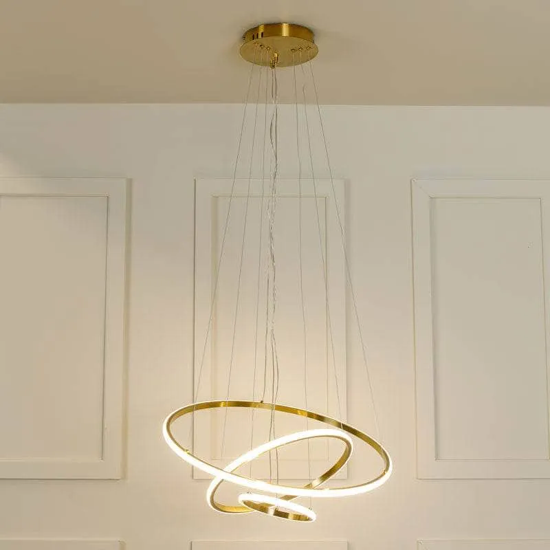 Hawaii LED 3 Ring Pendant Ceiling Light  - Gold