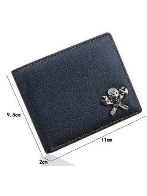 LEATHER SKULL & SPANNER WALLET