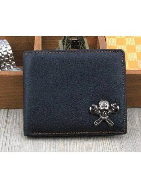 LEATHER SKULL & SPANNER WALLET