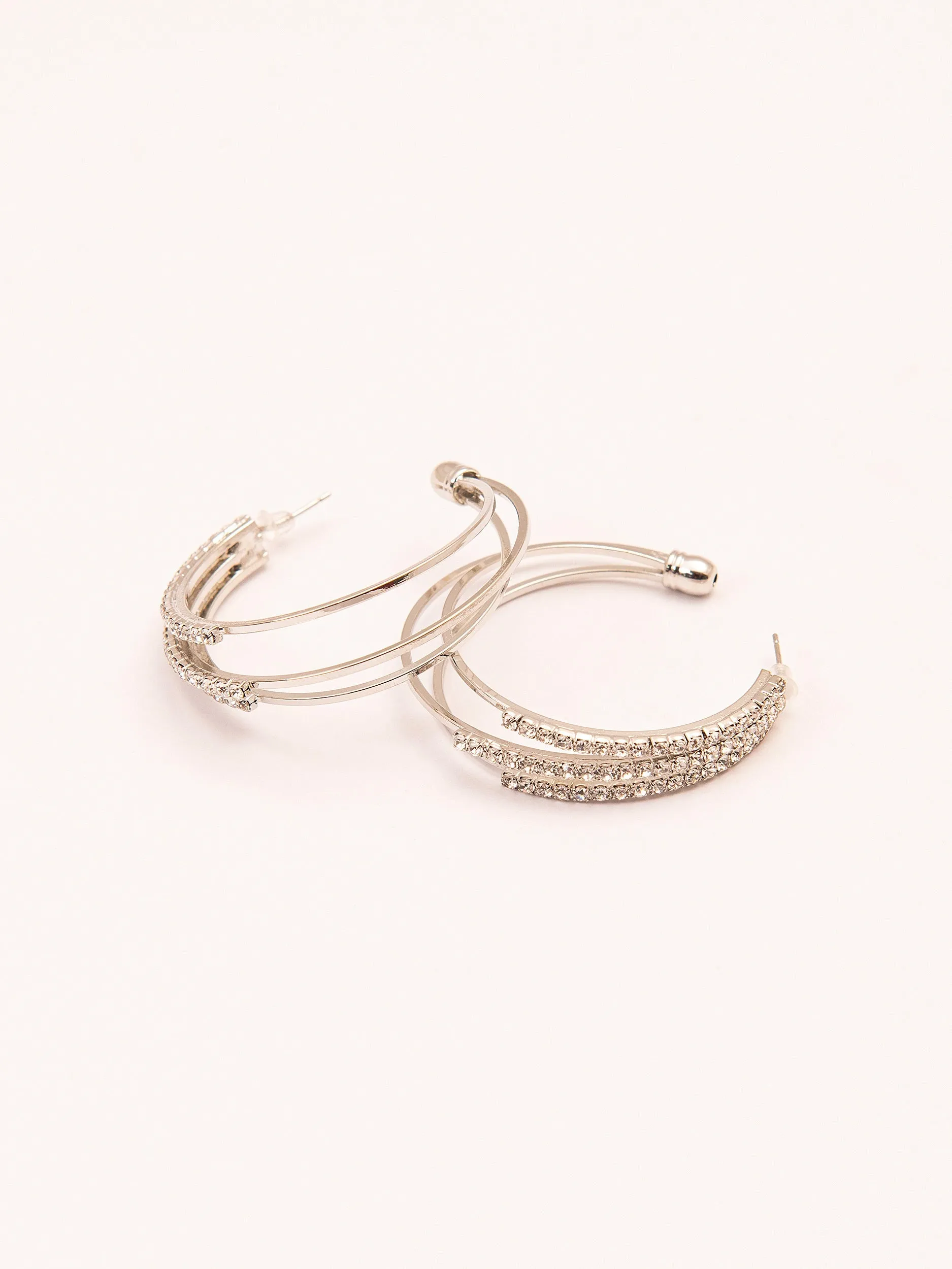 Looped C-Hoop Earrings