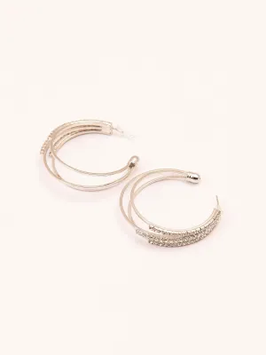 Looped C-Hoop Earrings