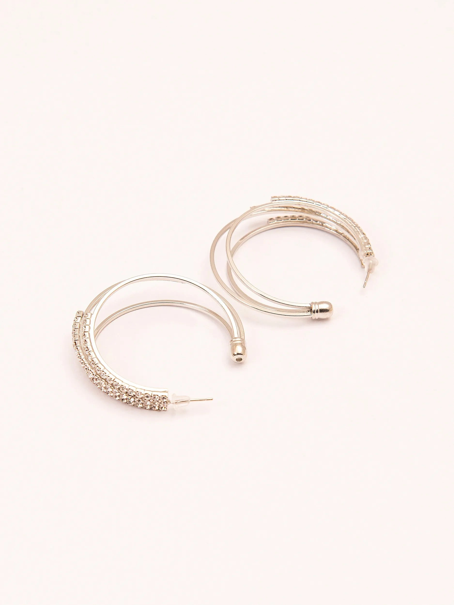 Looped C-Hoop Earrings