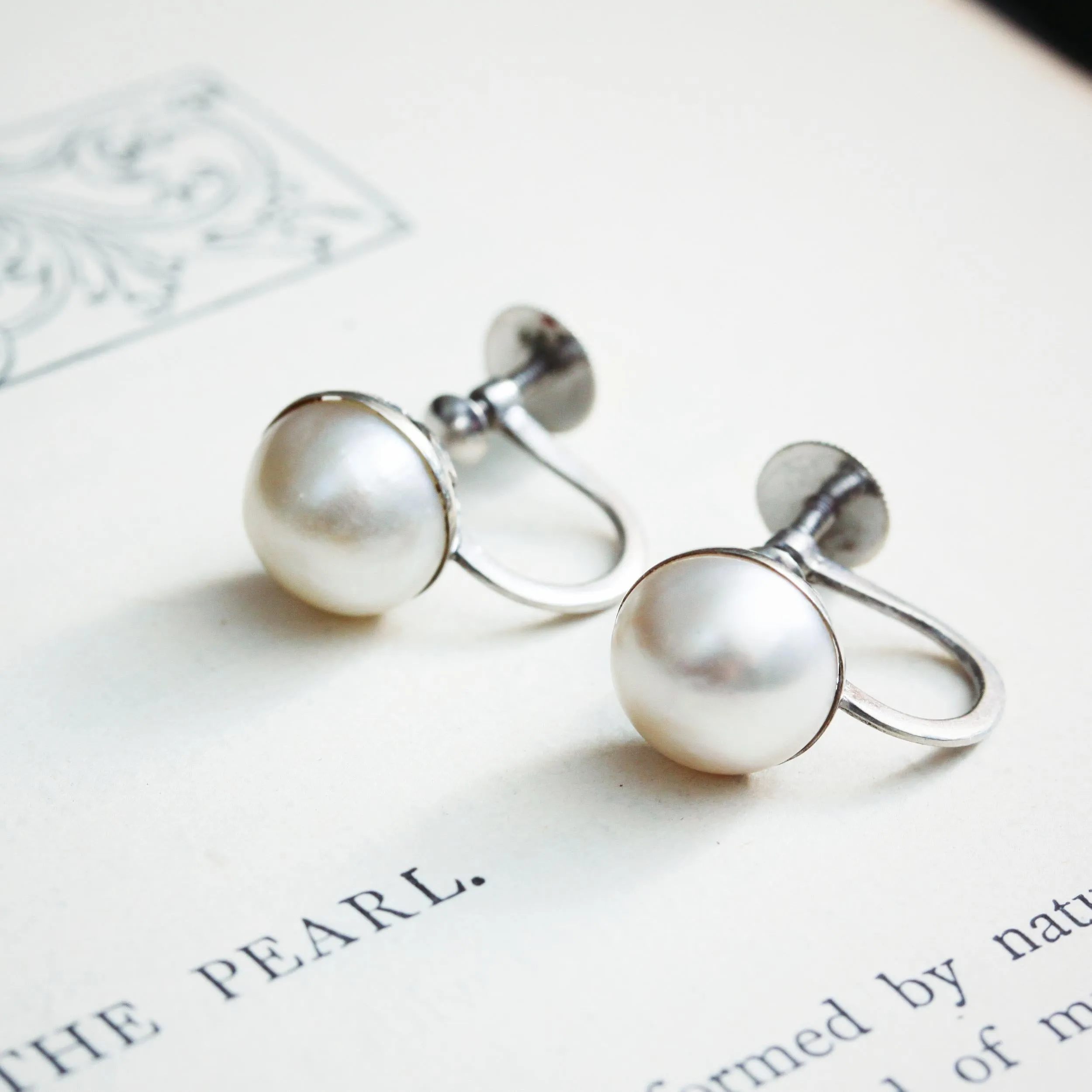 Lustrous Lovelies! Vintage Mabe Pearl Earrings