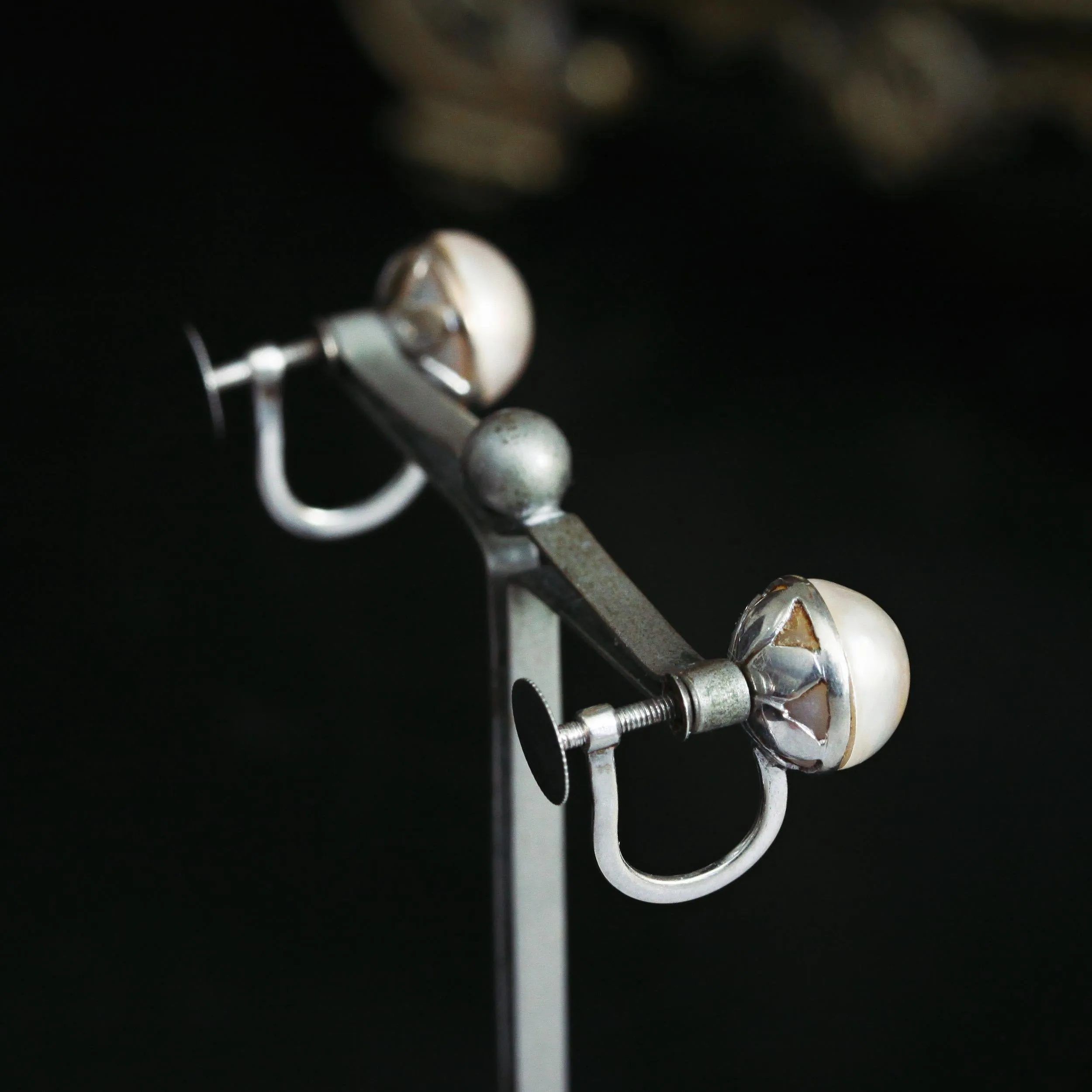 Lustrous Lovelies! Vintage Mabe Pearl Earrings