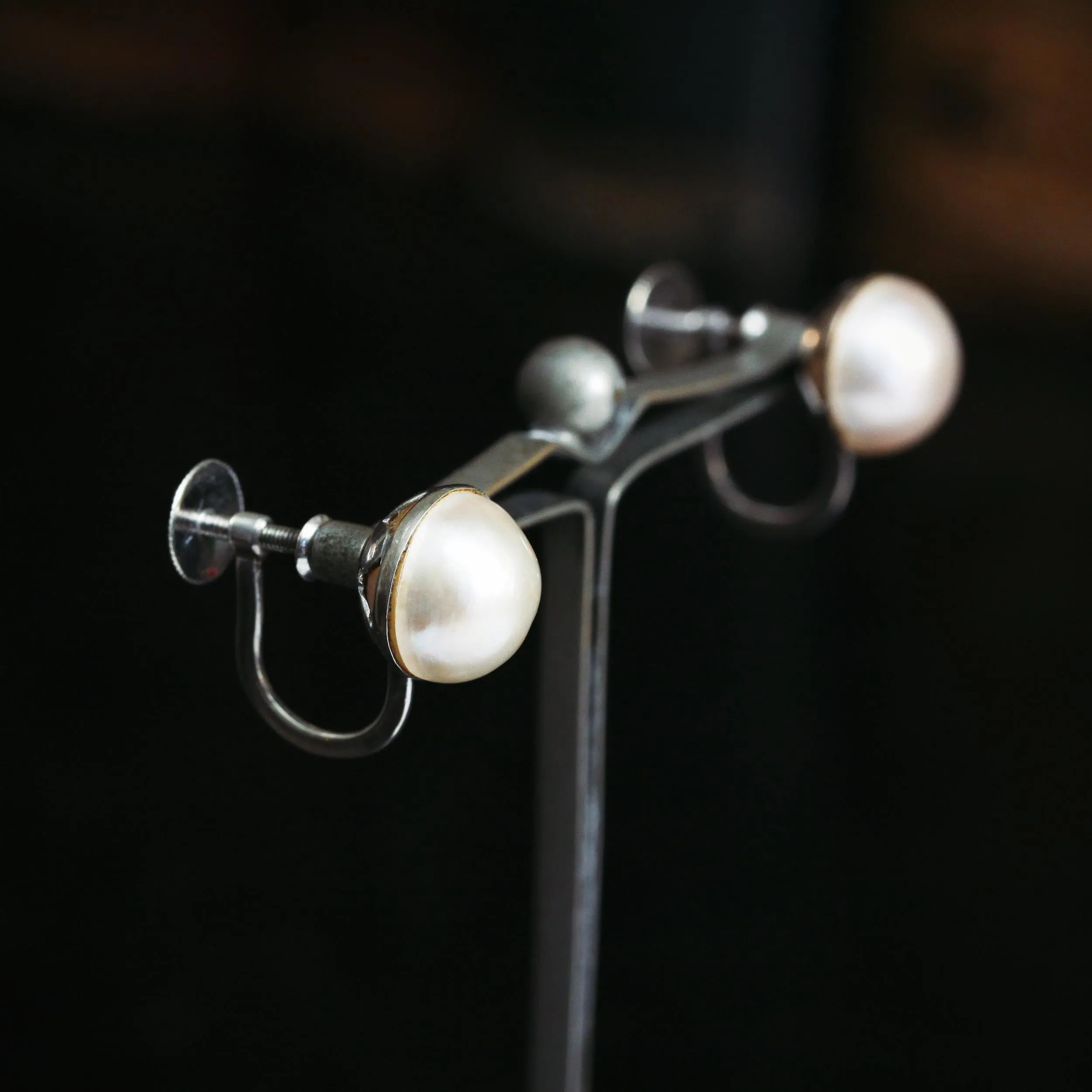 Lustrous Lovelies! Vintage Mabe Pearl Earrings