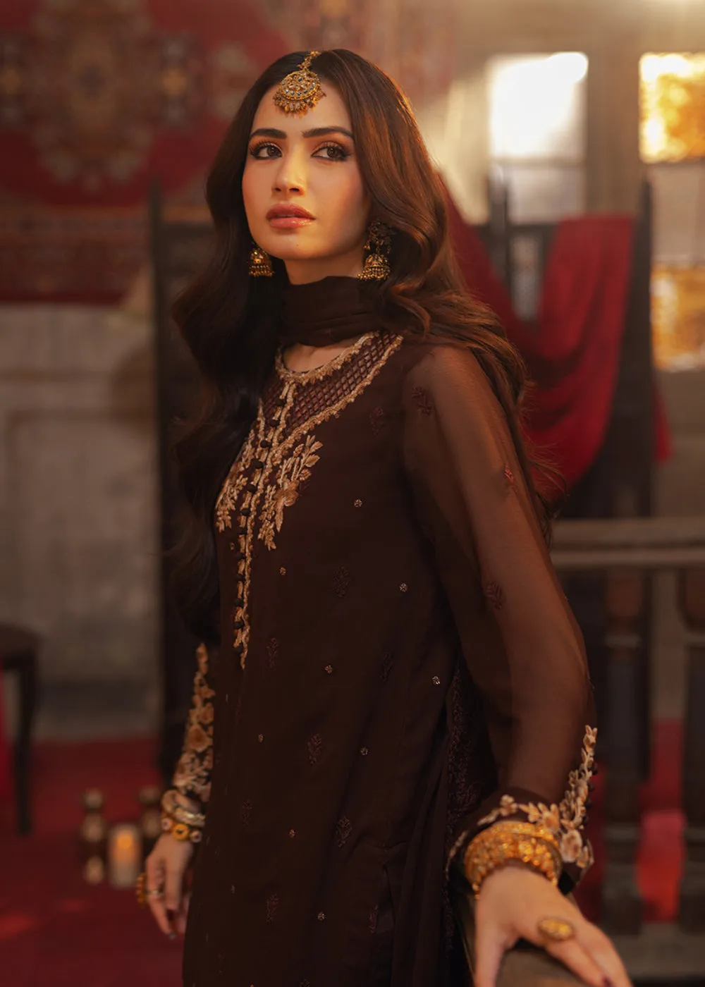 Luxe 3 Pcs Festive Embroidered Formals '24 by Azure | Amber Aura