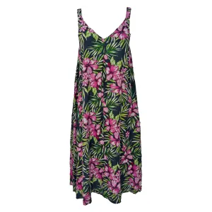 Navy Floral Maxi Dress Size 14-30 SM6