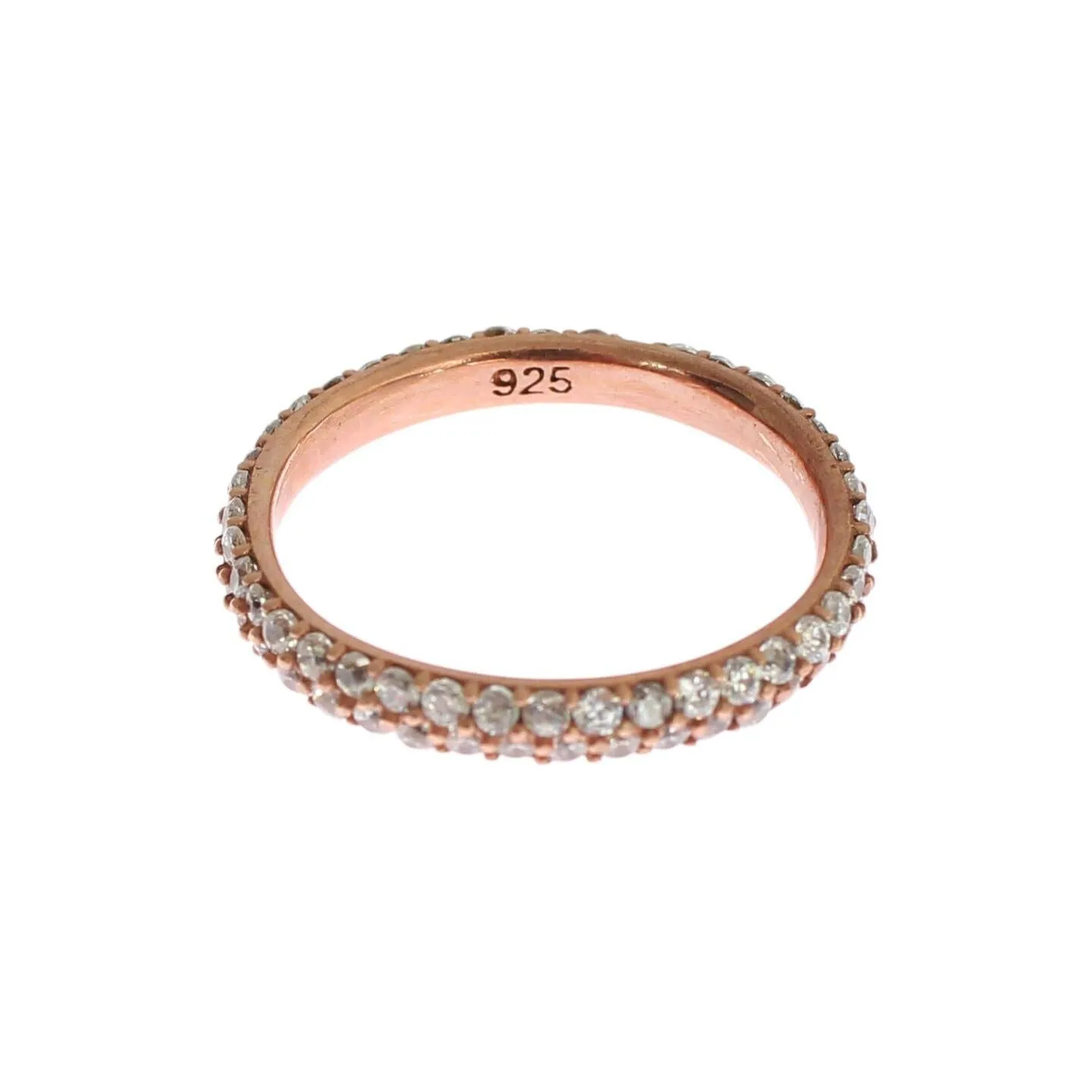 Nialaya Chic Pink Crystal-Encrusted Silver Ring