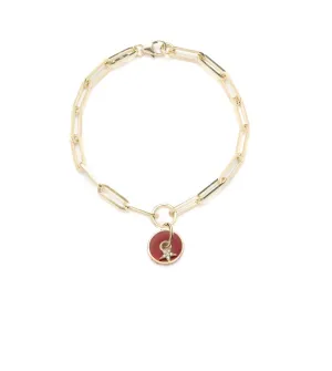 Red Star - Strength : Disk Classic FOB Clip Chain Bracelet